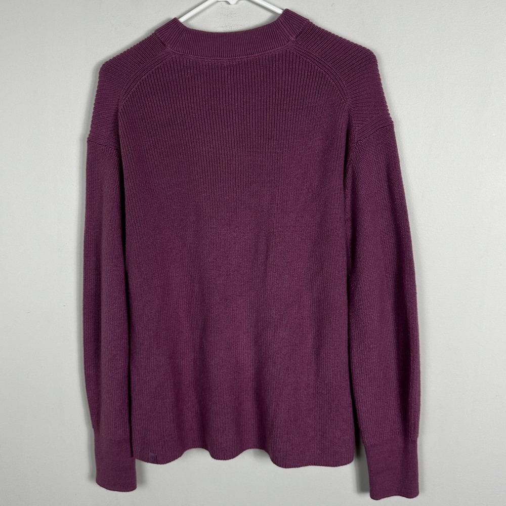 Lululemon Merino Wool Blend Ribbed Crewneck Sweater Dusty Purple Womens Medium 8 - Picture 6 of 12
